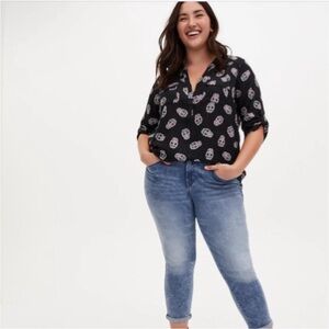 Torrid Harper Sugar Skull Blouse
